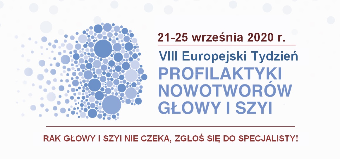 Plakat VIII Europejskiego Tygodnia Profilaktyki Nowotworów Głowy i Szyi
